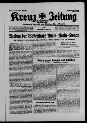 Kreuz-Zeitung vom 18.05.1938