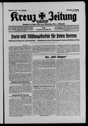 Kreuz-Zeitung vom 28.05.1938