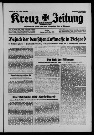 Kreuz-Zeitung vom 29.05.1938