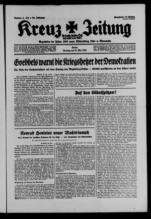 Kreuz-Zeitung vom 31.05.1938