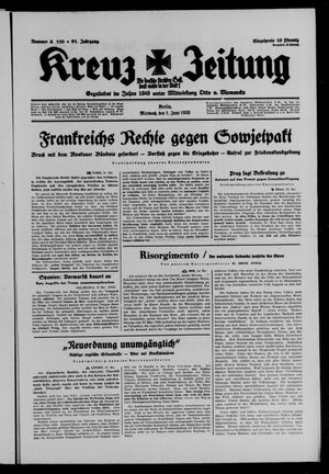 Kreuz-Zeitung vom 01.06.1938