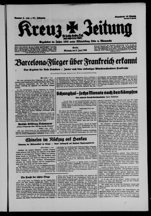 Kreuz-Zeitung vom 08.06.1938
