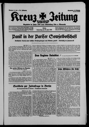 Kreuz-Zeitung vom 23.06.1938