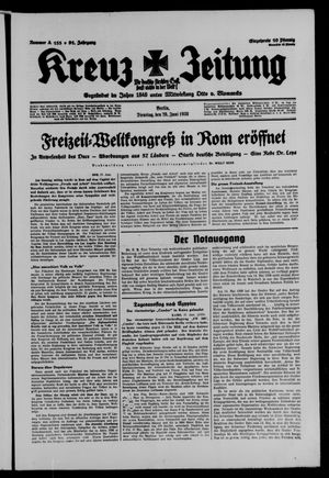 Kreuz-Zeitung vom 28.06.1938