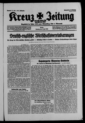 Kreuz-Zeitung vom 03.07.1938