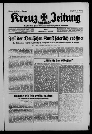 Kreuz-Zeitung vom 09.07.1938