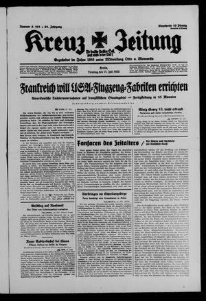 Kreuz-Zeitung vom 12.07.1938