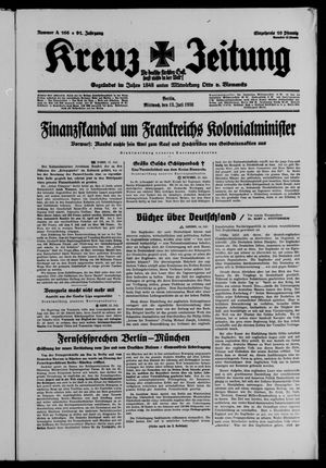 Kreuz-Zeitung vom 13.07.1938