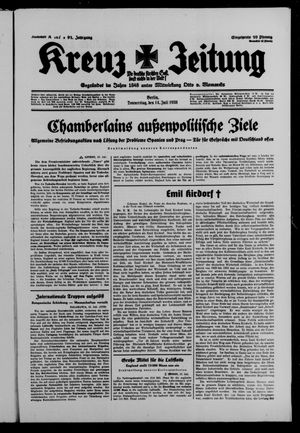 Kreuz-Zeitung vom 14.07.1938