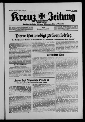 Kreuz-Zeitung vom 15.07.1938