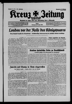 Kreuz-Zeitung vom 19.07.1938