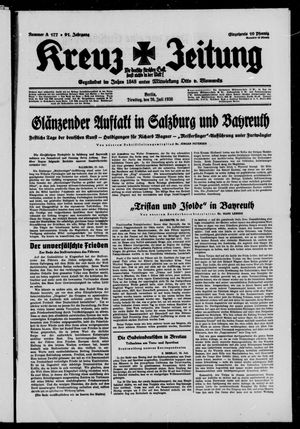 Kreuz-Zeitung vom 26.07.1938