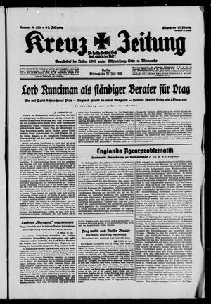 Kreuz-Zeitung vom 27.07.1938