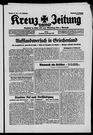 Kreuz-Zeitung vom 30.07.1938