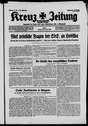 Kreuz-Zeitung vom 31.07.1938