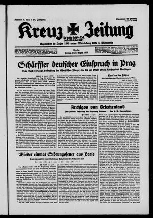 Kreuz-Zeitung vom 05.08.1938