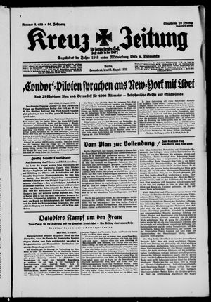 Kreuz-Zeitung vom 13.08.1938