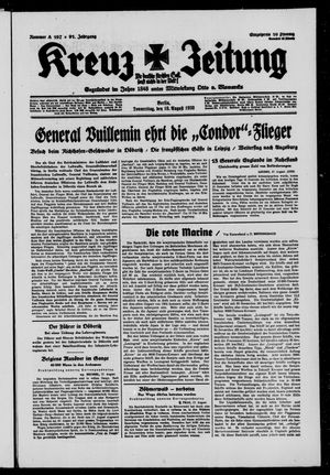 Kreuz-Zeitung vom 18.08.1938