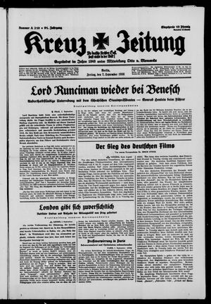 Kreuz-Zeitung vom 02.09.1938