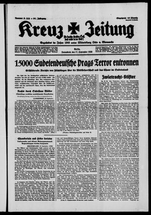 Kreuz-Zeitung vom 17.09.1938