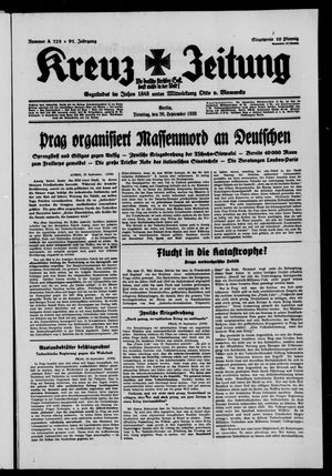 Kreuz-Zeitung vom 20.09.1938