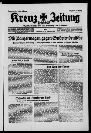 Kreuz-Zeitung vom 24.09.1938