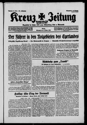 Kreuz-Zeitung vom 05.10.1938