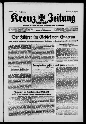 Kreuz-Zeitung vom 26.10.1938