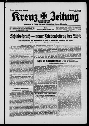 Kreuz-Zeitung vom 03.11.1938