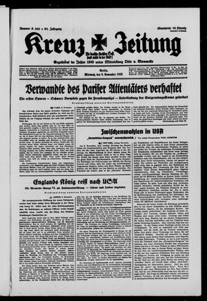 Kreuz-Zeitung vom 09.11.1938
