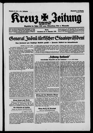 Kreuz-Zeitung vom 12.11.1938