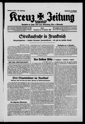 Kreuz-Zeitung vom 26.11.1938