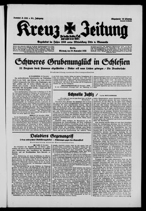 Kreuz-Zeitung vom 30.11.1938