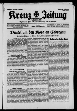 Kreuz-Zeitung vom 04.12.1938
