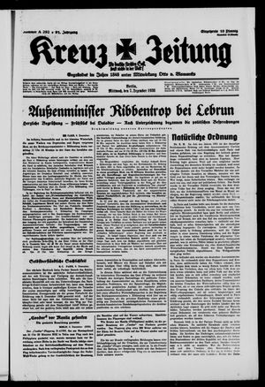 Kreuz-Zeitung vom 07.12.1938