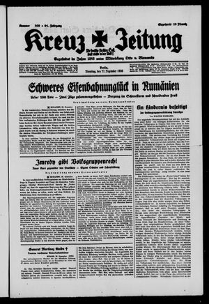 Kreuz-Zeitung vom 27.12.1938