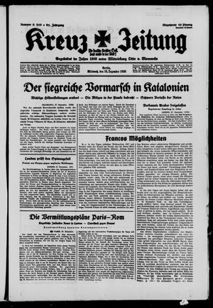 Kreuz-Zeitung on Dec 28, 1938