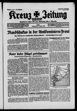 Kreuz-Zeitung vom 17.01.1939