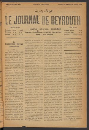 Le journal de Beyrouth vom 07.01.1916