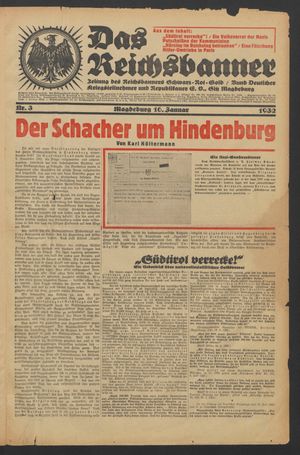 Das Reichsbanner vom 16.01.1932