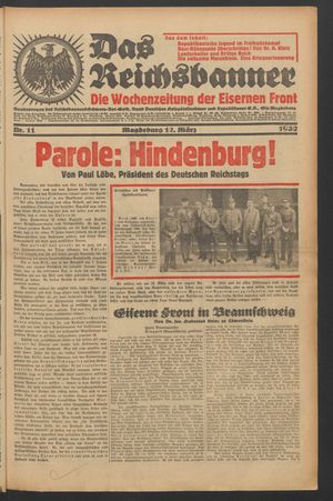 Das Reichsbanner vom 12.03.1932