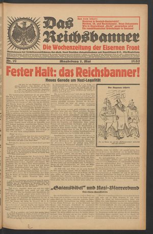 Das Reichsbanner vom 07.05.1932