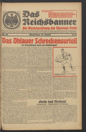 Das Reichsbanner vom 27.08.1932