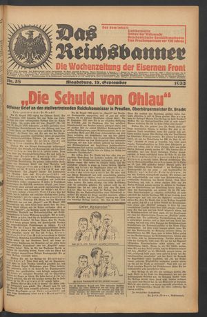 Das Reichsbanner vom 17.09.1932