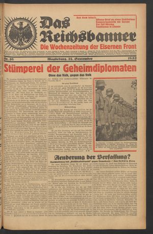 Das Reichsbanner vom 24.09.1932