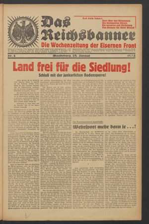 Das Reichsbanner on Jan 28, 1933