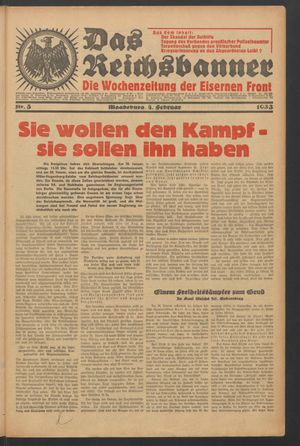 Das Reichsbanner vom 04.02.1933