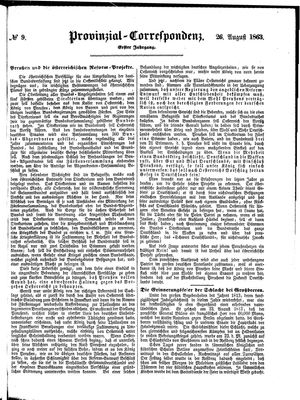 Provinzial-Correspondenz vom 26.08.1863