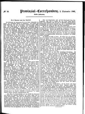 Provinzial-Correspondenz on Sep 2, 1863