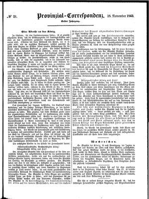 Provinzial-Correspondenz vom 18.11.1863